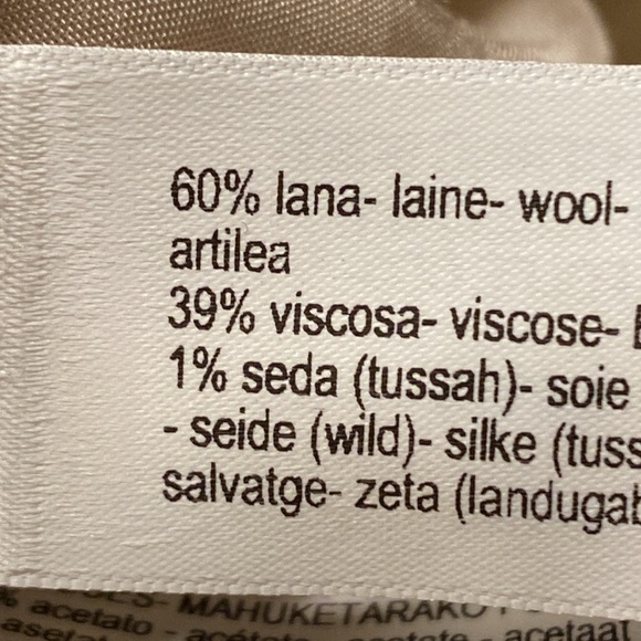 NWT. Massimo Dutti Limited Edition Off White Wool/Viscose Suit Blazer. Size 2. - Picture 7 of 12